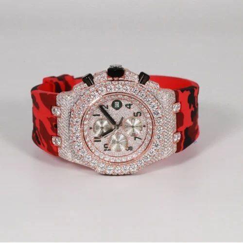 Chronograph Moissanite Diamond Watch With Latest Look