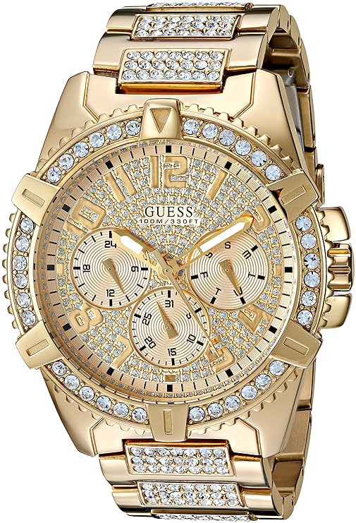 Men's Crystal Embellished Analog Watch