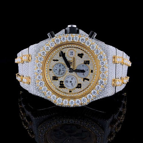 Fully Iced Out Audemars Piguet Royal Oak Offshore - Moissanite Diamond Watch