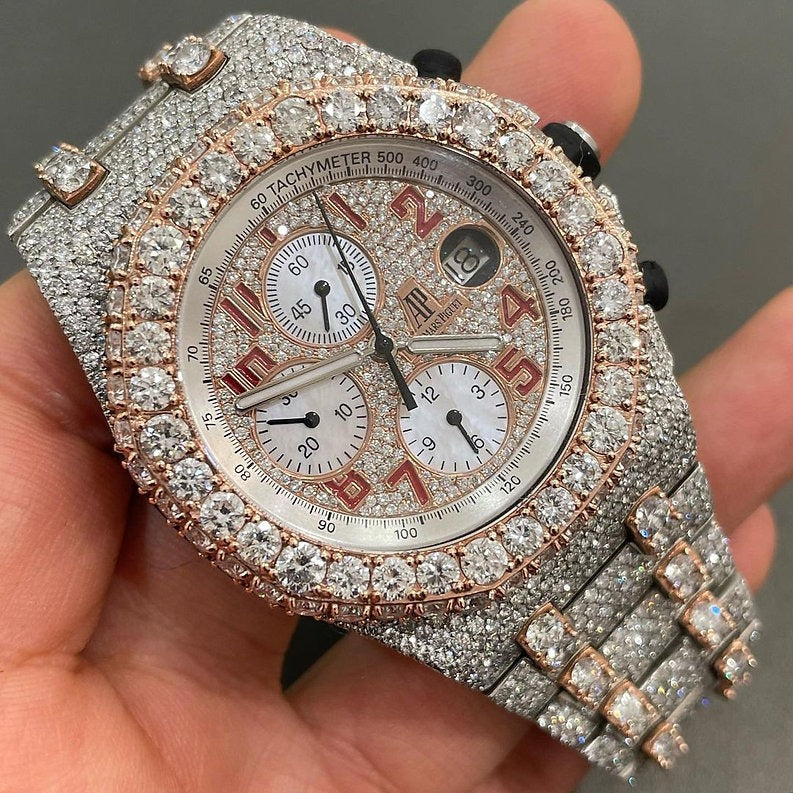 Full Iced Out Audemars Piguet Royal Oak Offshore - Moissanite Diamond Watch