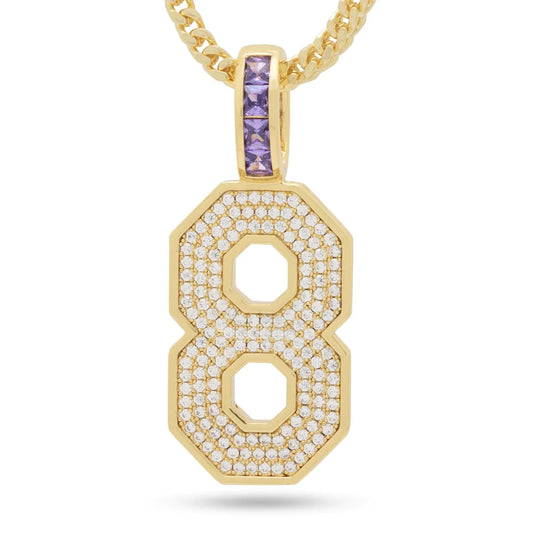 BLACK MAMBA CLASSIC NUMBER 8 NECKLACE