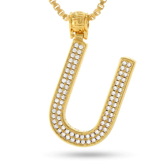 14K GOLD LETTER "U" NECKLACE