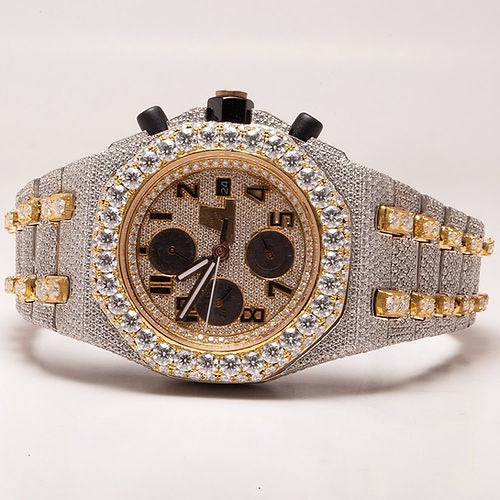 Fully Iced out Audemars Piguet Royal Oak Offshore - Moissanite Diamond Watch