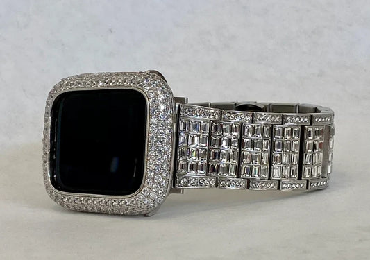 Fully moissanite Diamond Studded Men's Wrist Watch With Customized Pattern