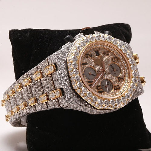 Fully Iced out Audemars Piguet Royal Oak Offshore - Moissanite Diamond Watch