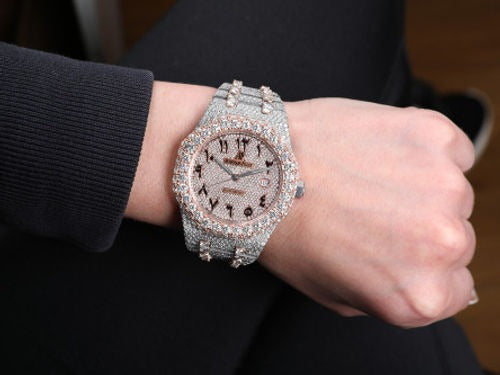 Fully Iced Out Audemars Piguet Royal Oak Offshore - Moissanite Diamond Watch