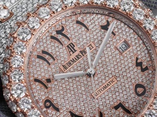 Fully Iced Out Audemars Piguet Royal Oak Offshore - Moissanite Diamond Watch