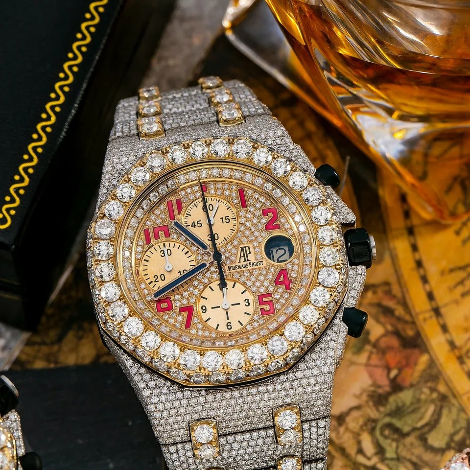 Full Iced Out Audemars Piguet Royal Oak Offshore - Moissanite Diamond Watch