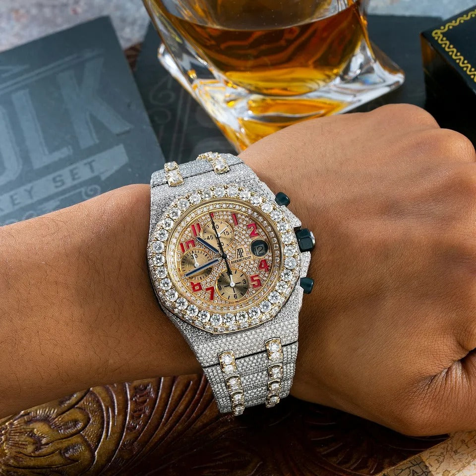 Full Iced Out Audemars Piguet Royal Oak Offshore - Moissanite Diamond Watch